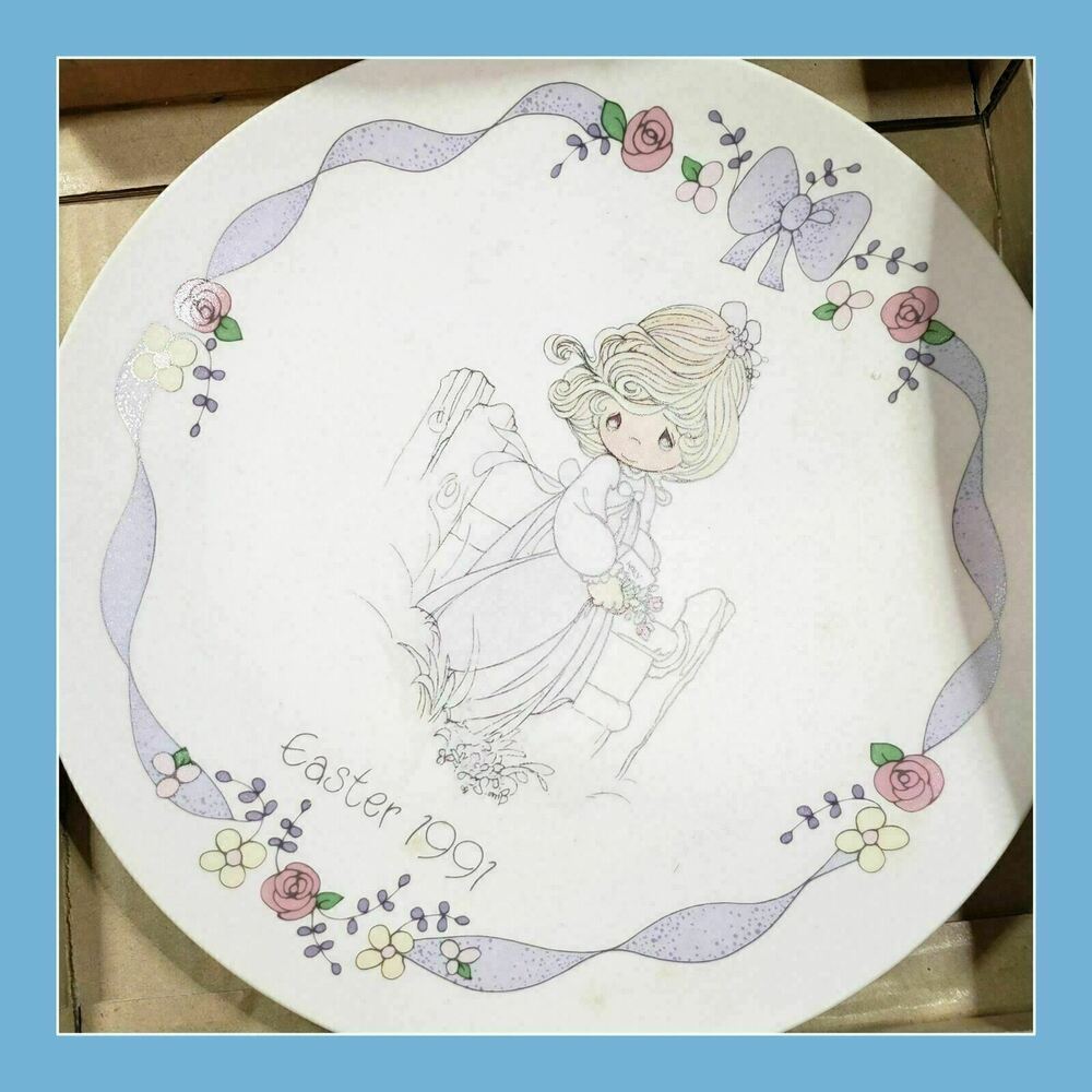 Precious Moments Easter 1991‎ Collector Plate Enesco Home Decor Display